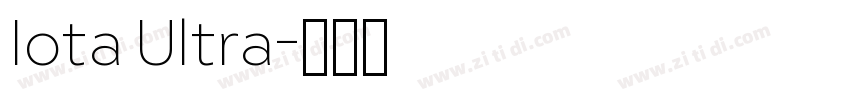 Iota Ultra字体转换